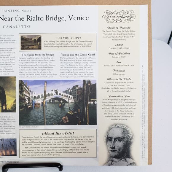 Reproduction Lithograph Grand Canal Rialto Bridge Print - Picture 3 of 5